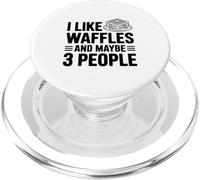 Mi piacciono i waffle e forse 3 Persone Divertente Amante del Cibo PopSockets PopGrip per MagSafe