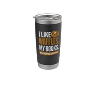 Mi piacciono i waffle I miei libri e forse 3 persone Bicchiere termico in acciaio inox doppia parete