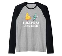 Mi piacciono la Pizza e la Birra Maglia con Maniche Raglan