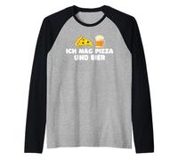 Mi piacciono la Pizza e la Birra Maglia con Maniche Raglan