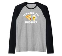 Mi piacciono la Pizza e la Birra Maglia con Maniche Raglan