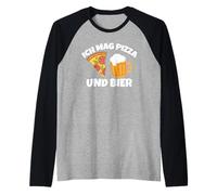 Mi piacciono la Pizza e la Birra Maglia con Maniche Raglan