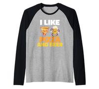 Mi piacciono la Pizza e la Birra Maglia con Maniche Raglan