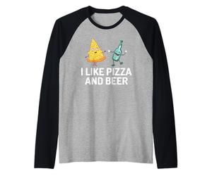 Mi piacciono la Pizza e la Birra Maglia con Maniche Raglan
