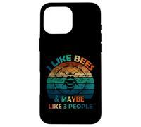 Mi piacciono le api e forse piace 3 Persone Amante vintage Divertente Custodia per iPhone 16 Pro Max