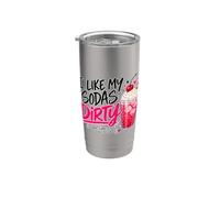 Mi piacciono le bibite sporche Amante Soda Bar Idee Roba Abbigliamento Donne Bicchiere termico in acciaio inox doppia parete