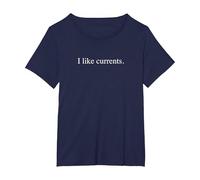 Mi piacciono Le Correnti Maglietta, Donna Plus-Size, Navy, 2X