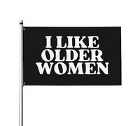 Mi piacciono le donne anziane, bandiera 3x5, divertente, scherzo, sexy, bandiera 3x5 piedi, cartello da giardino, bandiere, striscioni per decorazioni per la casa, per esterni e interni.