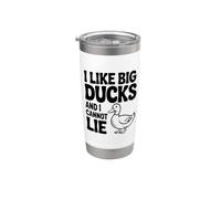 Mi piacciono le grandi anatre e non posso mentire Funny Duck Lover Bicchiere termico in acciaio inox doppia parete