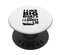 Mi piacciono le grandi barche e non posso mentire umorismo nautico divertente PopSockets PopGrip Adesivo