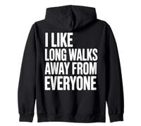 Mi piacciono Le Lunghe Passeggiate Lontano da Tutti Divertente introverso Felpa con Cappuccio