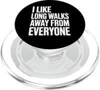 Mi piacciono le lunghe passeggiate lontano da tutti Divertente introverso PopSockets PopGrip per MagSafe
