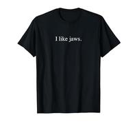 Mi piacciono Le mascelle - Funny Typography Maglietta, Uomo, Nero, 4XL