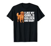 Mi piacciono Le Mie Ragazze Golden Retriever Dog Meme Maglietta