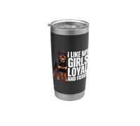 Mi piacciono le mie ragazze Leale e feroce Rottie Rottweiler Dog Bicchiere termico in acciaio inox doppia parete
