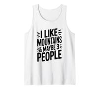 Mi piacciono Le Montagne e Forse 3 Persone Citazione Divertente Canotta