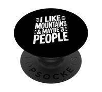 Mi piacciono le montagne e forse 3 persone citazione divertente PopSockets PopGrip Adesivo