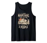 Mi piacciono Le Montagne e Forse 3 Persone Vintage Camping Canotta