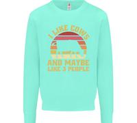 Mi Piacciono Le Mucche E 3 Persone Maglione Divertente Sarcastico Uomo