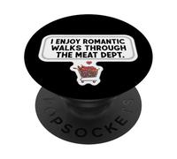 Mi piacciono le passeggiate romantiche attraverso il dipartimento della carne Scherzo carnivoro PopSockets PopGrip Adesivo