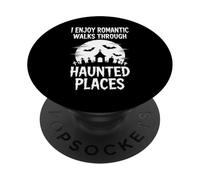 Mi piacciono le passeggiate romantiche attraverso luoghi infestati caccia ai fantasmi PopSockets PopGrip Adesivo