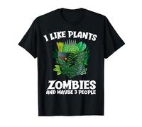 Mi piacciono Le Piante Zombi e Forse 3 Persone Divertente Halloween Maglietta