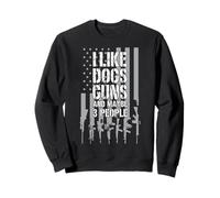Mi piacciono Le Pistole dei Cani e Forse 3 Persone - Amante dei Cani e delle Armi Felpa