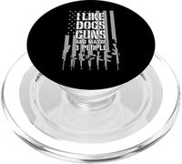 Mi piacciono le pistole dei cani e forse 3 persone - Amante dei cani e delle armi PopSockets PopGrip per MagSafe