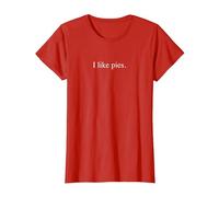 Mi piacciono Le Torte - Funny Typography Maglietta, Donna, Rosso, M
