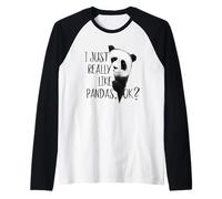 Mi piacciono Molto i Panda, Ok? Cool Panda Maglia con Maniche Raglan