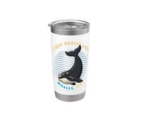 Mi piacciono molto le balene Ok Sea North Atlantic Right Whale Bicchiere termico in acciaio inox doppia parete