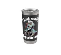 Mi piacciono molto le iguane, l'iguana Bicchiere termico in acciaio inox doppia parete