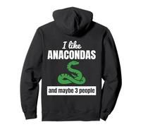 Mi Piace Anaconda E Forse 3 Persone Divertente Serpente Felpa con Cappuccio