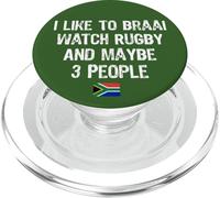 Mi piace Braai Rugby e forse 3 Persone Divertente Sudafrica PopSockets PopGrip per MagSafe