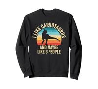 Mi Piace Carnotaurus And Forse 3 Persone Divertente Dinosauro Felpa