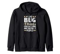 Mi Piace Collezionare Insetti e Forse 3 Persone entomologia Felpa con Cappuccio