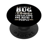 Mi piace collezionare insetti e forse 3 persone entomologia PopSockets PopGrip Adesivo