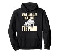 Mi Piace Davvero Il Piano Citazione Musicale Felpa con Cappuccio