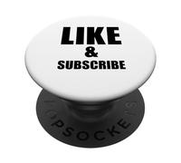 Mi piace e iscriviti Meme Video Vlogger Social Media Tuber PopSockets PopGrip Adesivo