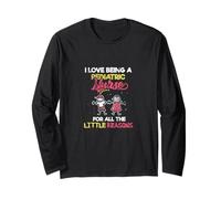Mi piace essere un'infermiera pediatrica per tutte le piccole ragioni RN Maglia a Manica