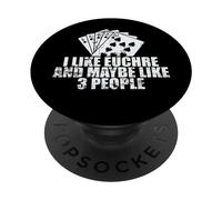 Mi piace Euchre e forse piace 3 Persone PopSockets PopGrip Adesivo