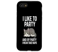 Mi piace fare festa, fare sonnellini, simpatico gatto Custodia per iPhone SE (2020) / 7/8