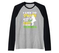 Mi Piace Fare Festa per Festa, intendo Un Giocatore di Tennis Maglia con Maniche Raglan
