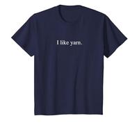 Mi Piace Filato - Funny Typography Maglietta, Bambini, Navy, 10 Anni