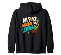 Mi Piace Giocare con la Terra Umorismo Giardinaggio Felpa con Cappuccio