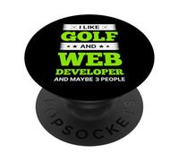 Mi piace Golf E Web Developer E Forse 3 Persone PopSockets PopGrip Adesivo