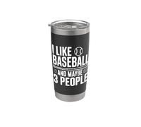 Mi piace il baseball e forse 3 persone Bicchiere termico in acciaio inox doppia parete