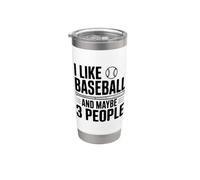 Mi piace il baseball e forse 3 persone Bicchiere termico in acciaio inox doppia parete