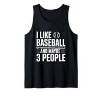 Mi Piace Il Baseball e Forse 3 Persone Canotta