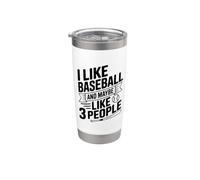 Mi piace il baseball e forse tre persone Bicchiere termico in acciaio inox doppia parete